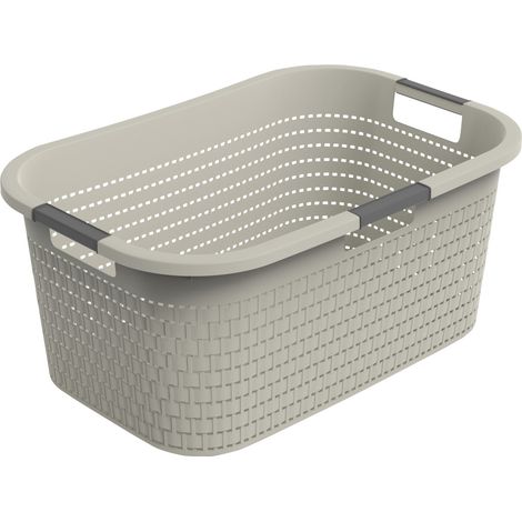 Rotho Wäschekorb Country, 40 L cappuccino Wäschekörbe (1/3)