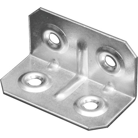 PIASTRINA DI GIUNZIONE ANGOLARE FERRO ZINCATO 100 PZ.  mm.40x25x25