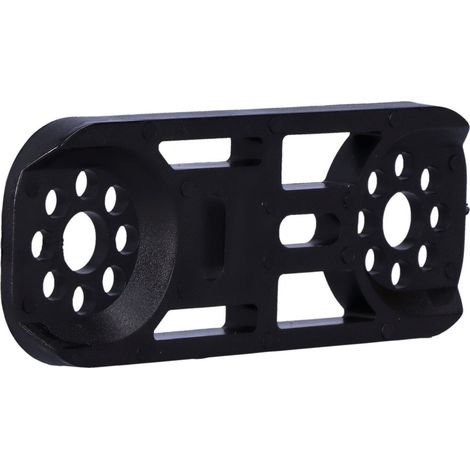 Piastra di montaggio doppia in plastica - L = 80 mm (1/2)