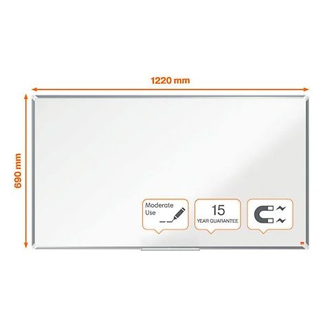 Tableau blanc laqué Premium 16/9e H69 x L122 cm Nobo (1/5)