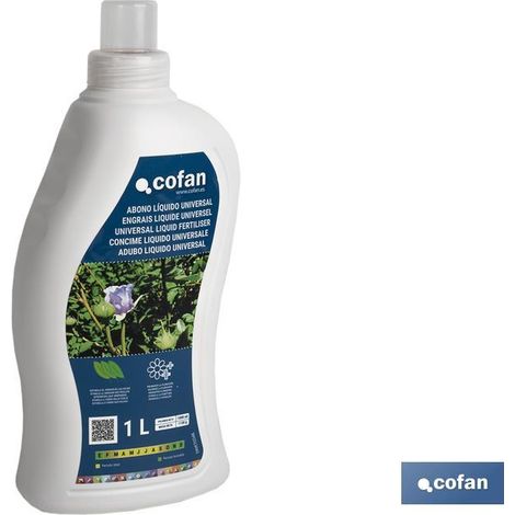 Engrais liquide universel 1 l avec complexe multi-nutriments et vitaminique pour plantes (1/4)