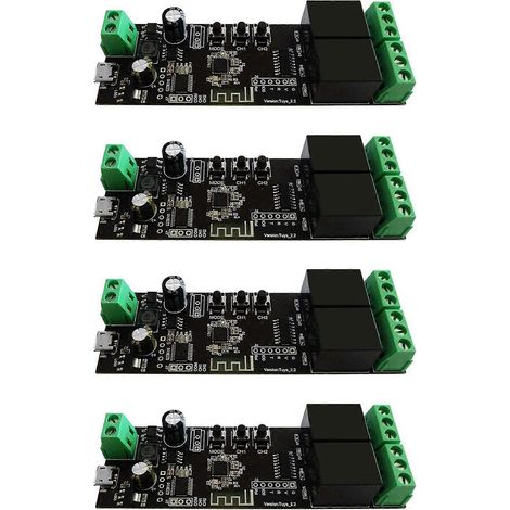 Module de relais WiFi momentané à verrouillage automatique 4X 2 canaux, contrôlable via l'application Smart Life/Tuya (1/4)