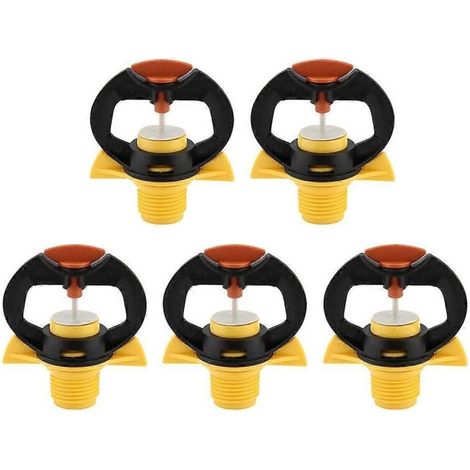 5pcs Garden Water Irrigation Nozzle Heads with Rotatable Sprayers