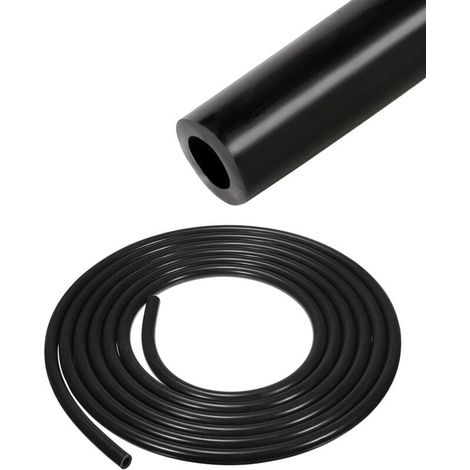 Durite pour Voiture 10FT/13FT, Tuyau de Carburant Essence en Silicone, Tube à Vide Auto, Kit Tuyau Haute Température, Noir (4mm ID - 8mm OD) (1/5)