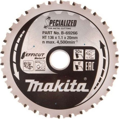 Makita Lama in carburo 136 mm 30 denti metallo