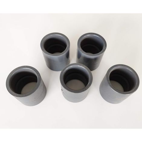 Lot de 5 Manchons 40 mm intérieur PVC pression PN16 Piscine et arrosage et évacuation (1/3)