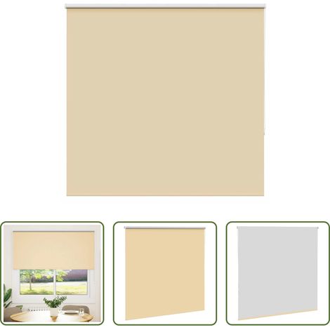 vidaXL Sichtschutz -  Verdunkelungsrollo Beige 165x130 cm Stoffbreite 161,6 cm (1/5)