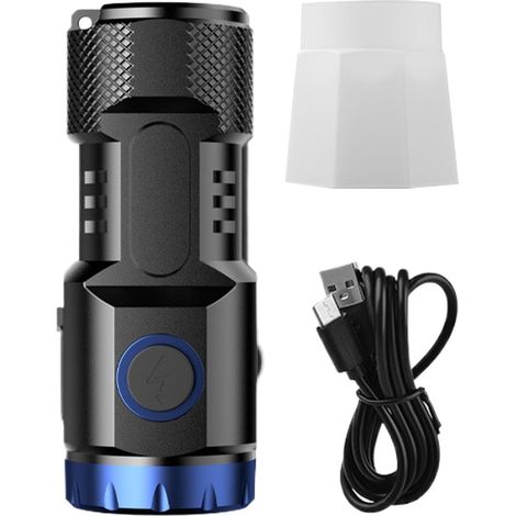 Lampes de Poche à Élevés,Lampes de Poche à élevés Lampe de poche avec clip, chargement USB, torches portatives LED,Lampe Flash de poche, petite lampe lumineuse Portable pour l'intérieur et l'extérie