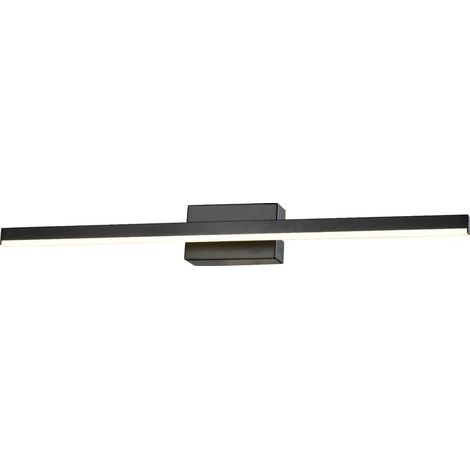 Applique murale moderne noire barre 60cm LED 8W IP44