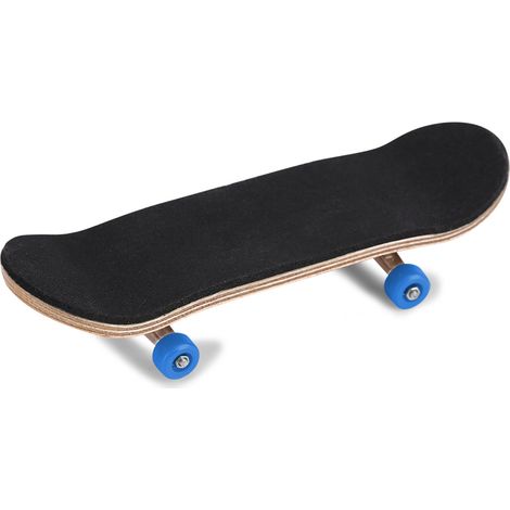 1 Pièce Planche à Doigts en Bois d'Érable et Alliage, Finger Skateboard Bleu Foncé avec Boîte, Cadeau Antistress