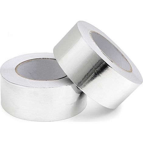 DUVER cinta aluminio 50micras 50mmx50m , CINTALO Cinta adhesiva de aluminio plataAncho: 50mmMaterial: aluminioAcabado: plataCinta adhesiva