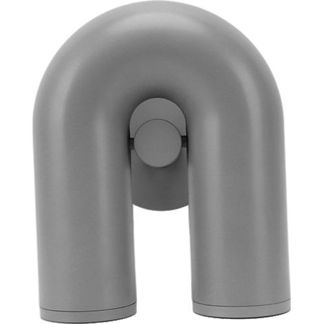 Applique murale en fer ABS en forme de U, style nordique moderne, lumière chaude, décorative, lanterne murale en forme de U pour hall d'hôtel, 85 à 265 V, gris