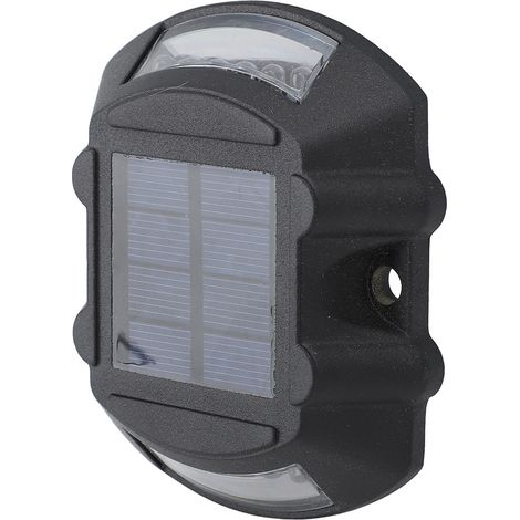 Lampe solaire de quai étanche IP68 en alliage d'aluminium, lampe de quai/de route à LED haute luminosité pour extérieur, lumière bleue (1/5)