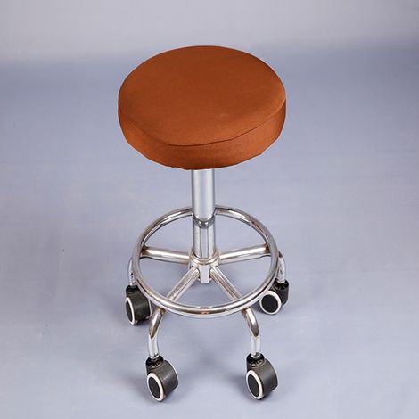 Housse de tabouret de bar ronde extensible et amovible, coussin de protection élastique pour chaise de bureau à domicile.