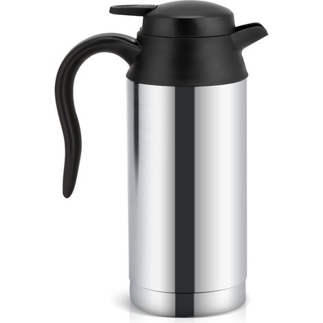 Bouilloire électrique de voiture 12 V 750 ml en acier inoxydable, tasse chauffante, mug de voyage, gourde (1/5)
