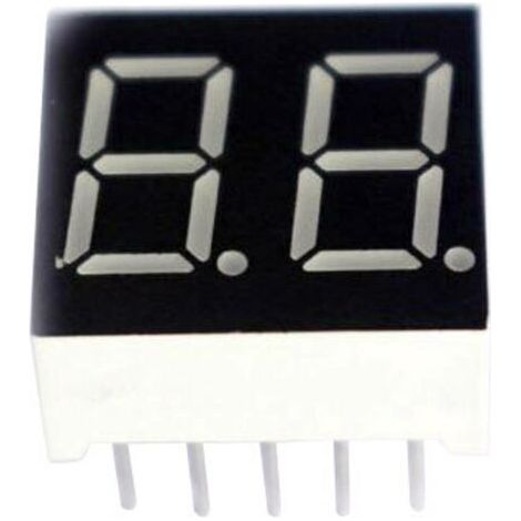 TRU COMPONENTS Afficheur 7 segments rouge 10.20 mm 2 V Nombre de chiffres: 2 TRU-7S2-40RAG X960341 (1/3)