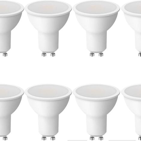 Ampoules LED GU10 5W , 3000K Angle de Lumière 120°, Ampoule GU10 Led Efficacité Energétique, Non-Dimmable, Lot de 8 [Classe énergétique B] (1/4)