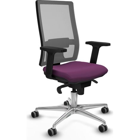 Sedia da ufficio piqueras y crespo Horna grigio similpelle viola