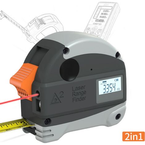 Télémètre Laser Rechargeable avec Mesure Infrarouge et Affichage Numérique (1/5)