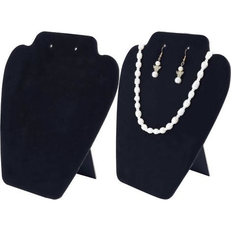 - Présentoir à bijoux en velours, adapté aux colliers et boucles d'oreilles, hauteur 8,3 pouces, petit modèle. (1/5)