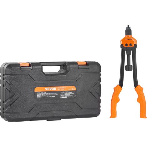 Outil de pose d'écrous rivetés 40,6 cm avec 13 mandrins métriques et SAE, 186 écrous M3-M12 et pas US, coffret de rangement inclus. (1/5)