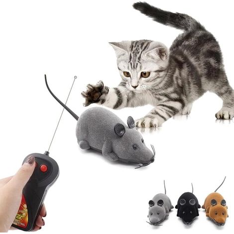 Souris radiocommandée / Jouet pour chat - Jouet pour chat gris (1/2)