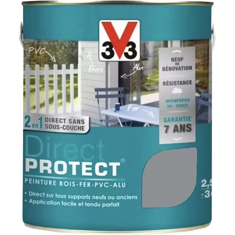 Peinture Glycéro Multi-matériaux V33 Direct Protect Gris galet 2,5 L (1/4)