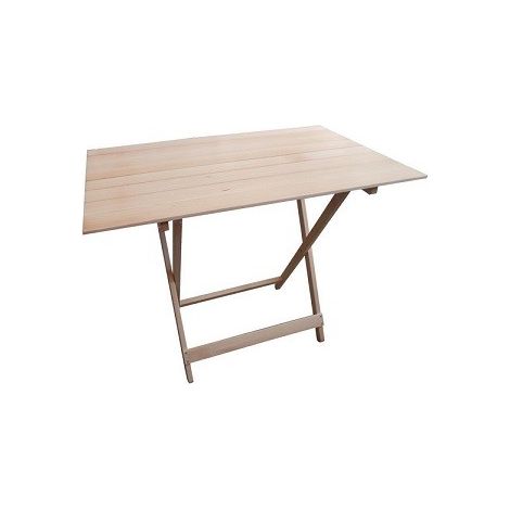 Tavolo richiudibile pieghevole piano strisce 60x100 naturale casa cucina pic-nic