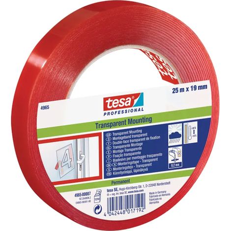 BIADESIVO MONTAGGIO  MT 25X19 TRASP.