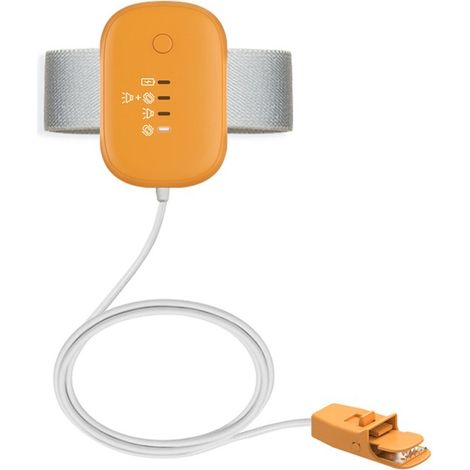Allarme per enuresi notturna per bambini, ricaricabile tramite USB, suono forte, vibrazione intensa, adatto per l'addestramento all'uso del vasino (arancione).