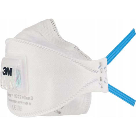 Maschera 3m aura 9322+ gen3 FFP2 monouso valvola cool flow (1/3)