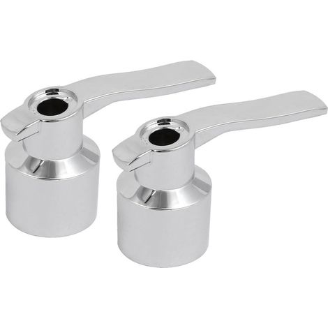 Wasserhahn Zubehör zin-k Legierung Universal Fit Kit Griff Adapter Silber Ton 2St (1/4)