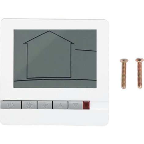 Thermostat intelligent numérique, écran LCD, ventilateur sans balais, contrôleur de température domestique pour le chauffage de la pièce (1/4)