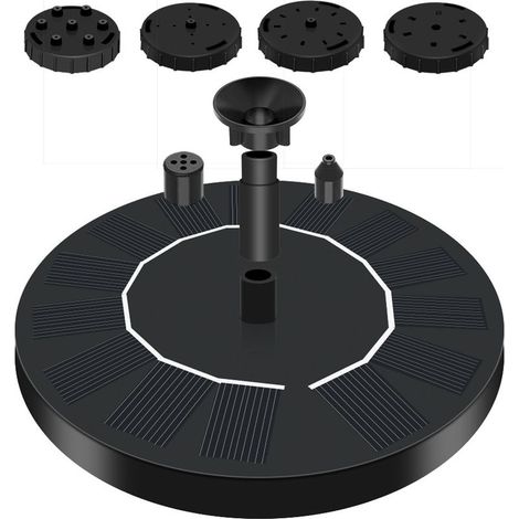 Runder, schwimmender Solarbrunnen für Außenpools, mit Pumpe und Beleuchtung, 16 cm Durchmesser (1/5)