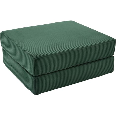 CAIziPouf corduroy Emerald pliable fauteuil compressible confortable compact