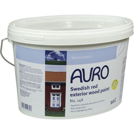 Peinture rouge suédois pour façades en bois AURO n°148,