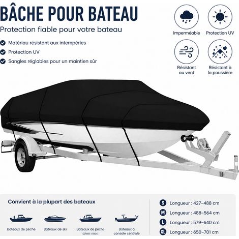Housse de protection pour bateau et yacht en taffetas 190T noir 17-19FT 600cm310cm noir 17-19ft 600cm 310cm 46 × 24 × 12 cm 1,3 kg – Livraison gratuite