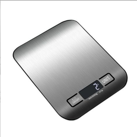 Balance De Cuisine - 10 Kg - Précision 1 G - Affichage LCD Rétroéclairé - Acier Inoxydable 304 - Pour Cuisiner Pâtisser Et Peser Bijoux - 1 Pièce
