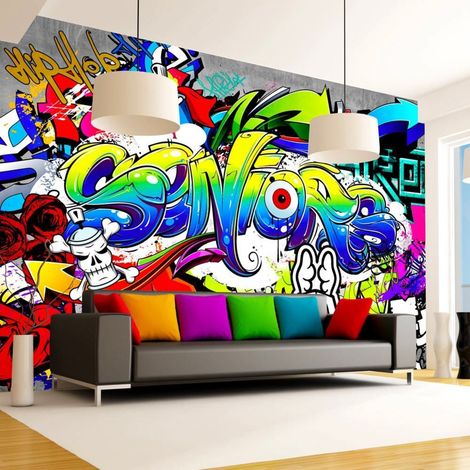 Papier peint langue d'une ville - 200 x 140 cm (1/4)
