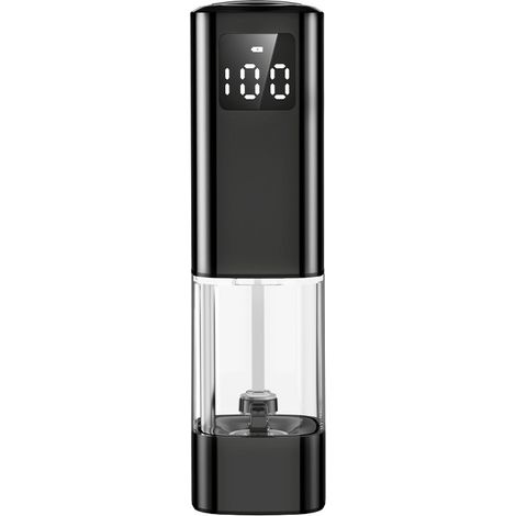 Elektrisches Salz- und Pfeffermühlen-Set, wiederaufladbare elektrische Pfeffermühle mit LED-Anzeige, einstellbarem Mahlgrad, großem wiederaufladbaren Salz- und Pfefferbehälter, perfekt zum Kochen und 