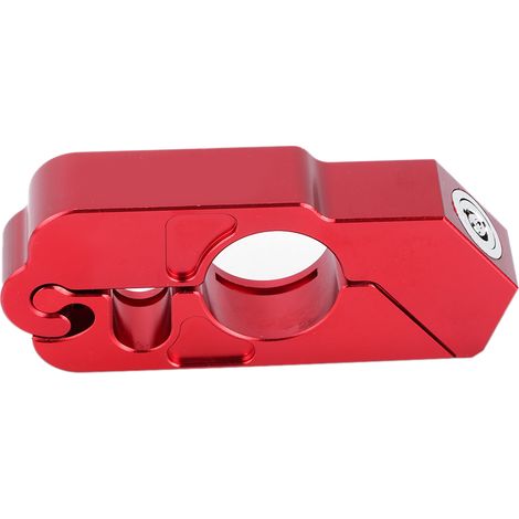 Barre de verrouillage antivol universelle en alliage d'aluminium CNC pour moto (rouge) (1/5)