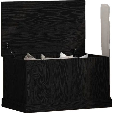 Caja de almacenamiento, gran capacidad, diseño robusto, color negro. (1/2)