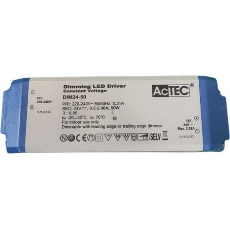 Alimentatore Dimmerabile Con Triac Dimmer Taglio di Fase DC 24V 50W Per Striscia Led 24V DIM24-50 (1/3)