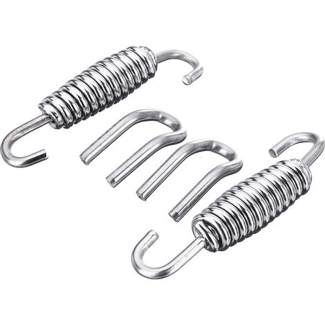 2Pcs 50Mm en Acier Inoxydable Échappement Silencieux Ressorts Chambres D'Expansion Collecteur Lien Tuyau (1/4)
