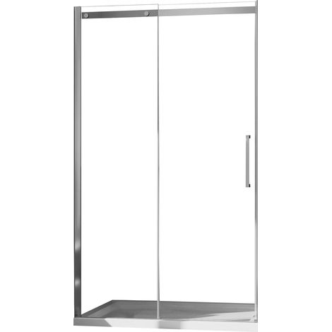 Porta Doccia 120 cm 1 Anta Scorrevole in Cristallo Trasparente 8mm H200 Fosterberg Horsens Sinistro (1/3)