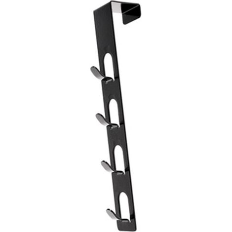 Accroche-porte Vertical 4 Crochets Fixation Sans Perçage Crochets Robe Noir