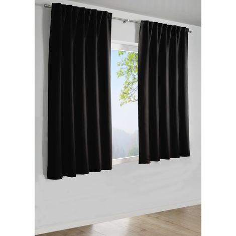 Schal m. Gardband 140x175cm schwarz / 100% Polyester