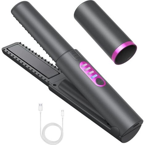 Lisseur sans fil et fer à boucler 2 en 1 pour des boucles rapides et brillantes. (1/5)