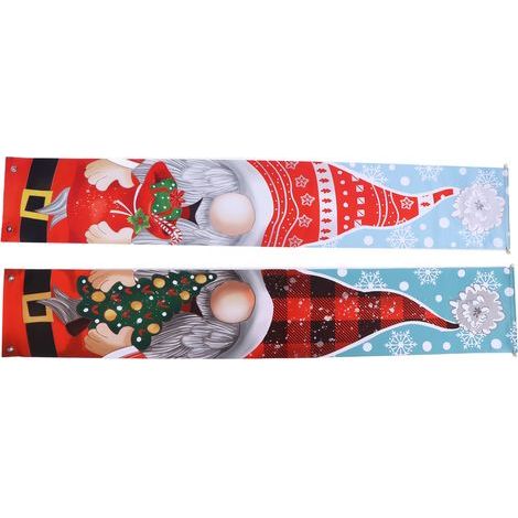 Weihnachtsdekoration für die Veranda: Attraktive Türdekorationen mit Schneeflocken und einem Schneemann für die Feiertage (1/5)
