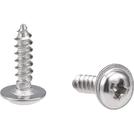 50Pcs 2x8mm Auto-taraudage Vis Cruciforme Tête Cylindrique (1/3)